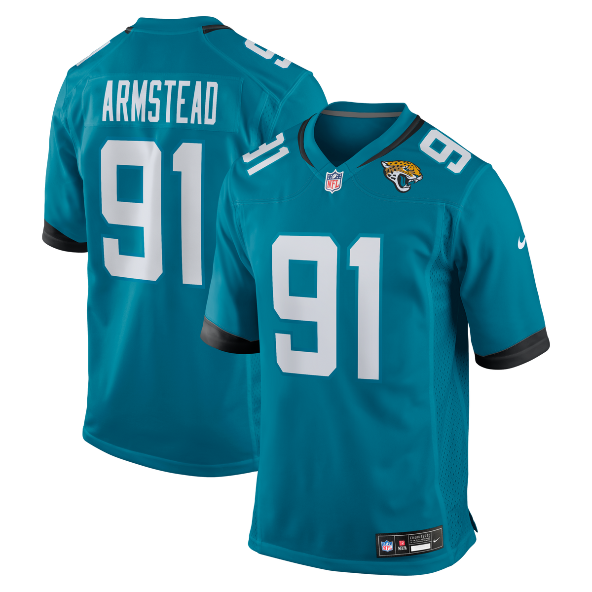 Jacksonville Jaguars Arik Armstead Teal Team Game Jersey
