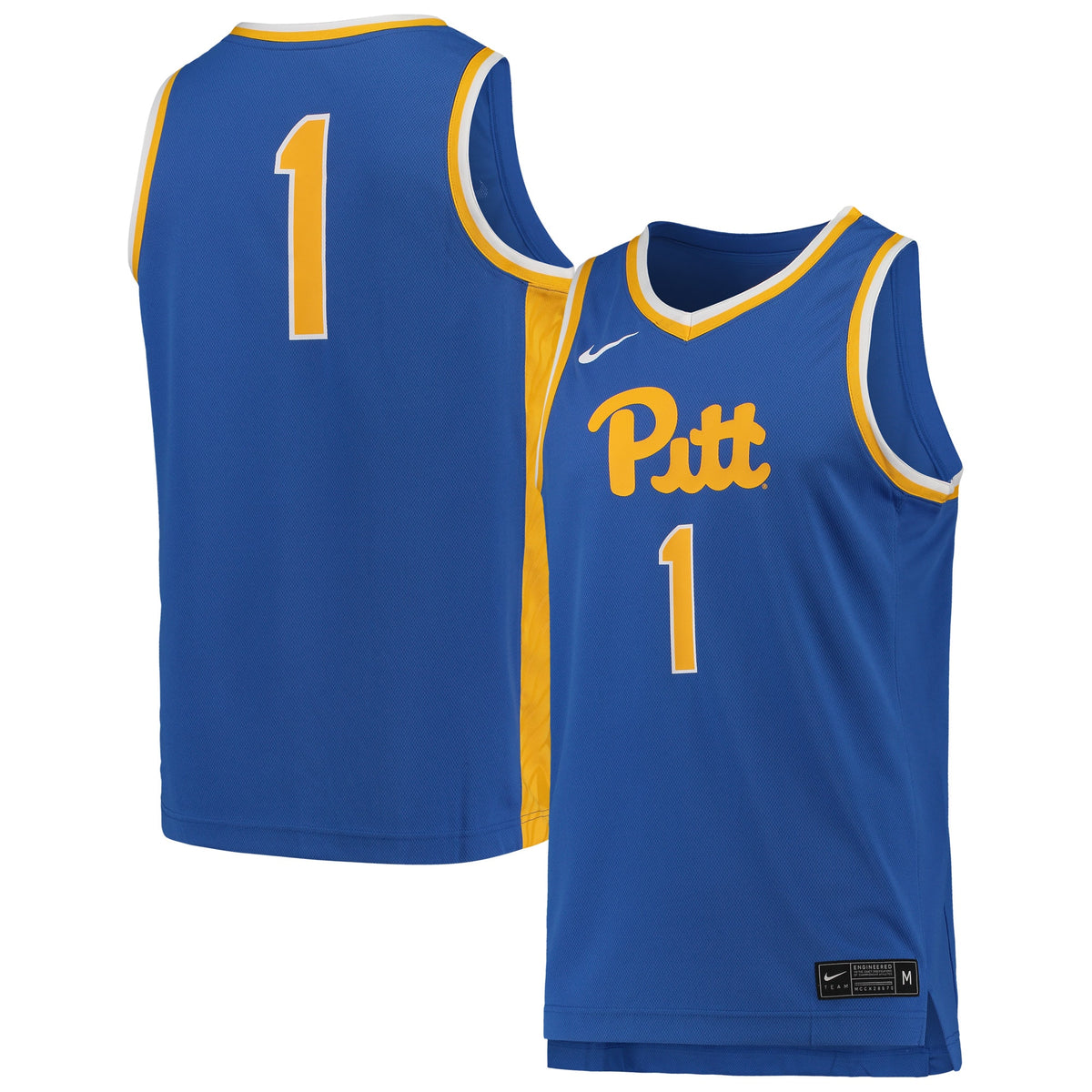 #1 Pitt Panthers Team Replica Basketball Jersey - Royal