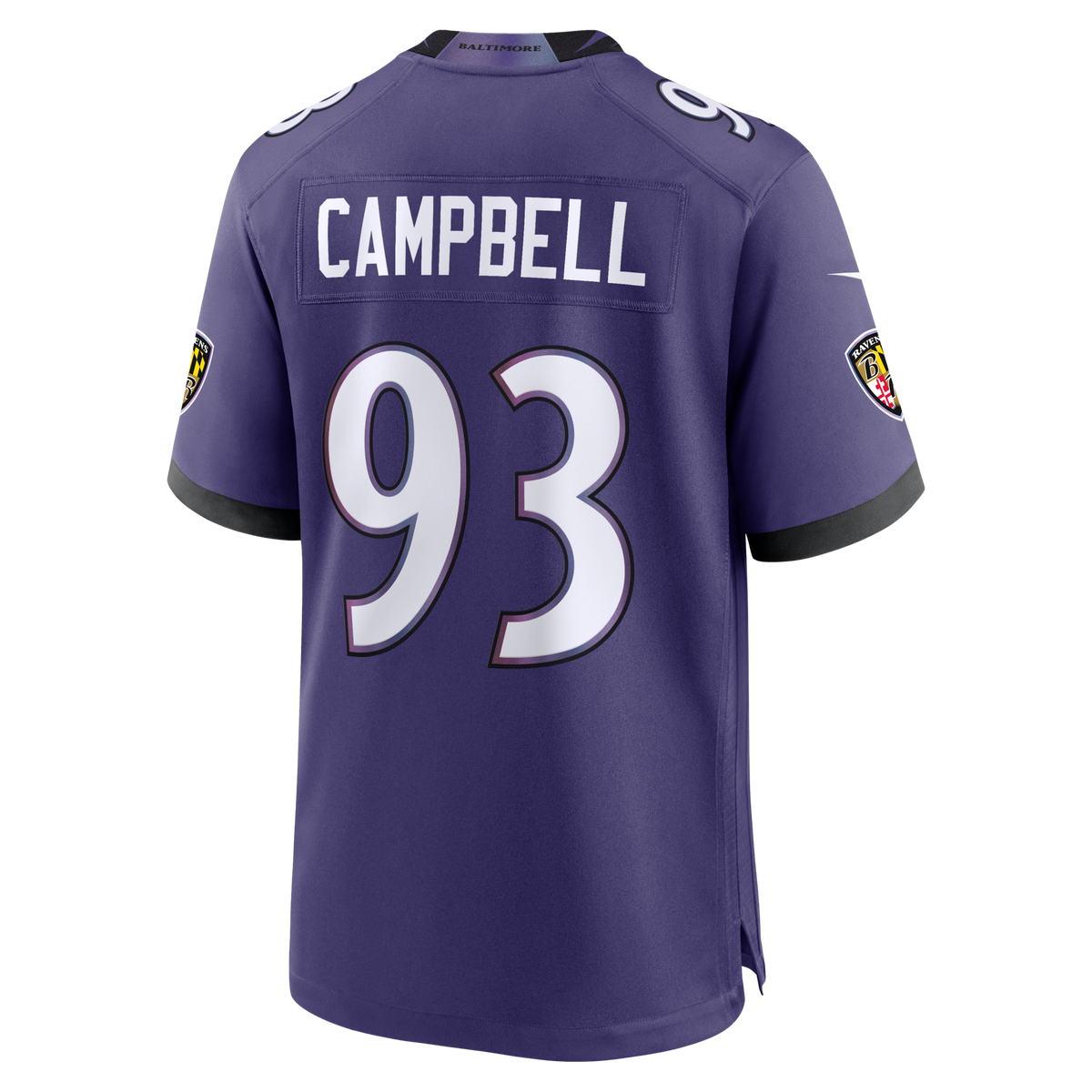 Baltimore Ravens Calais Campbell Purple Team Game Jersey