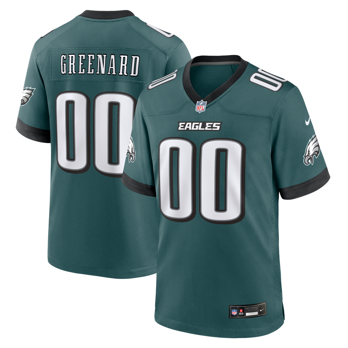 Philadelphia Eagles Jonathan Greenard Midnight Green Game Jersey