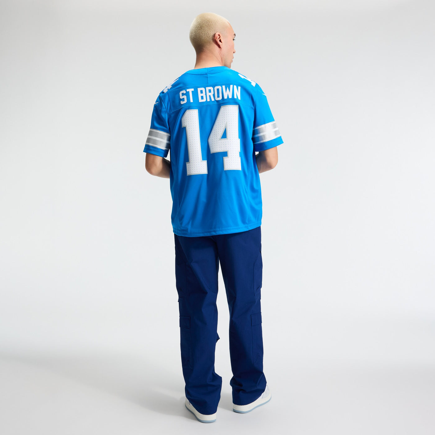 Detroit Lions Amon-Ra St. Brown Nike Blue Team Vapor F.U.S.E. Stitched Limited Jersey
