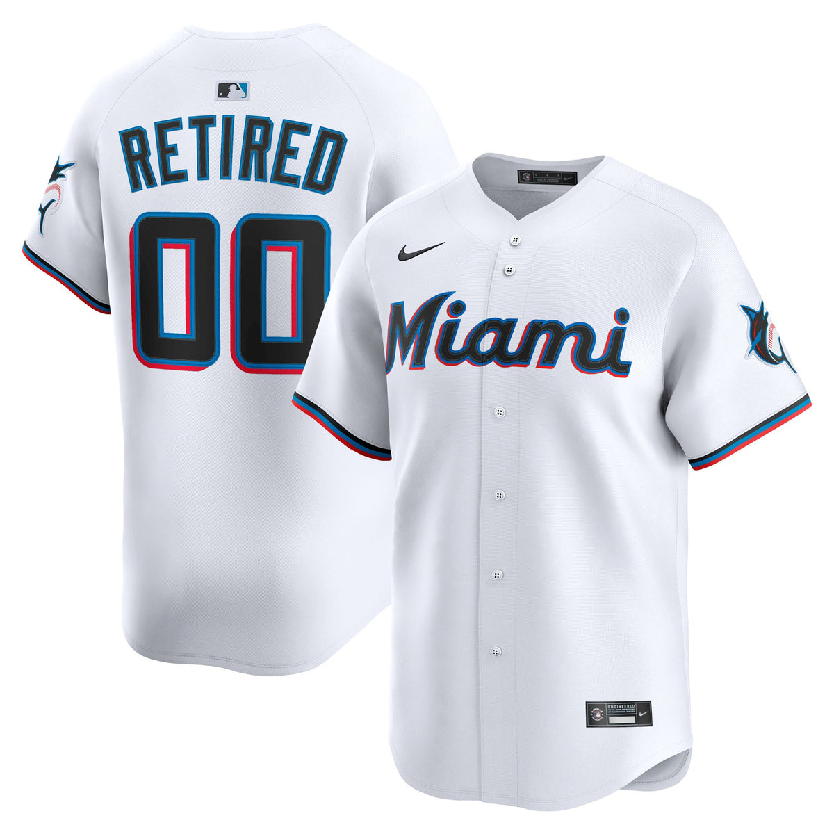 Miami Marlins White Home Limited Pick-A-Player Retired Roster Jersey