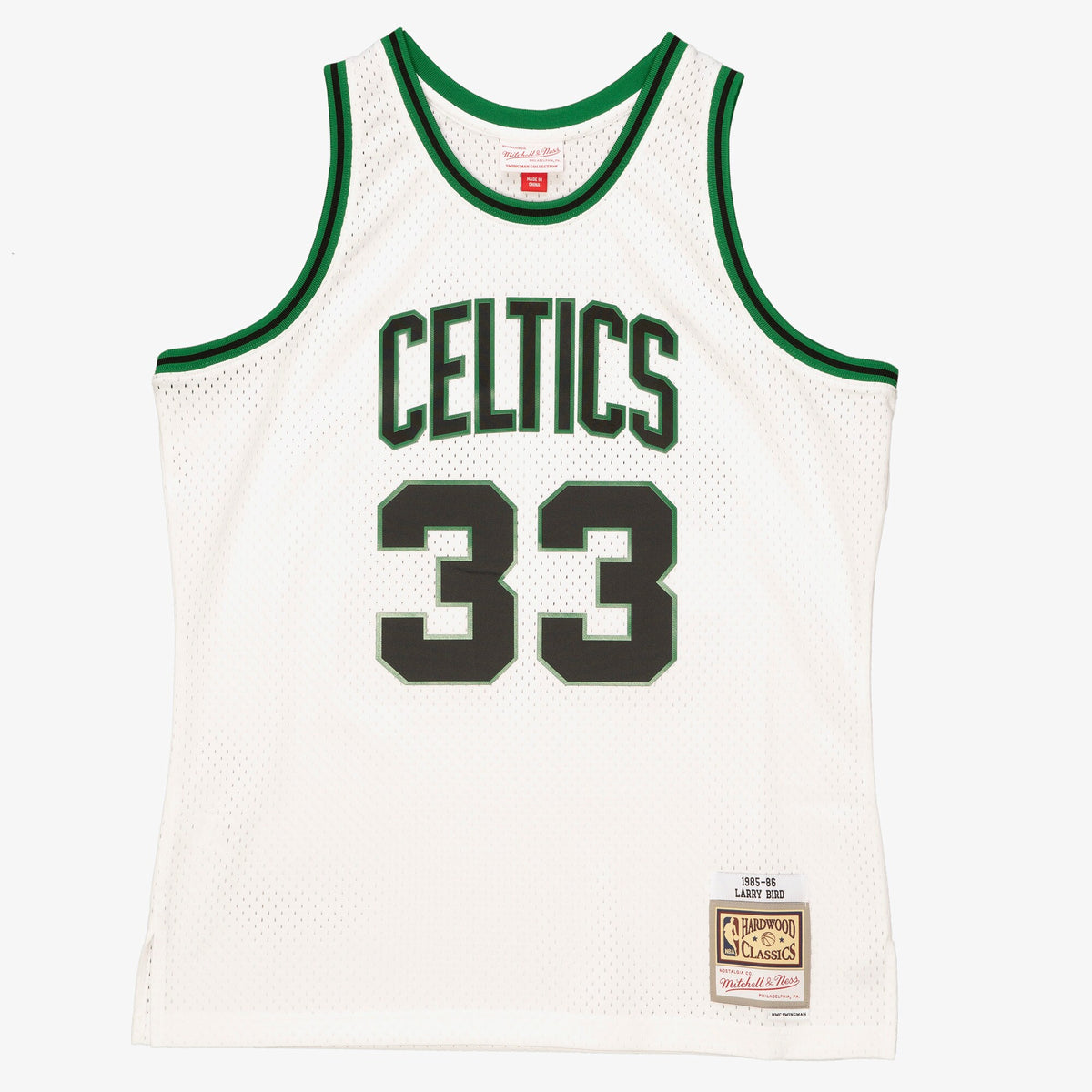 Boston Celtics Mitchell & Ness Larry Bird 1985 Reload Swingman Authentic Jersey - White