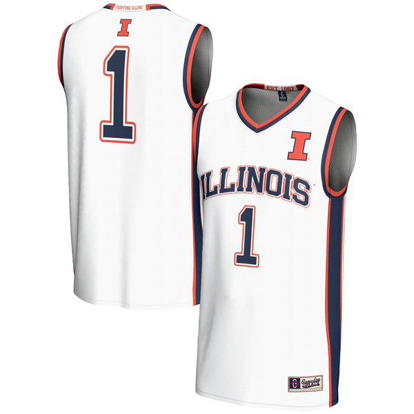 GameDay Greats #1 White Illinois Fighting Illini Lightweight Basketball Jersey