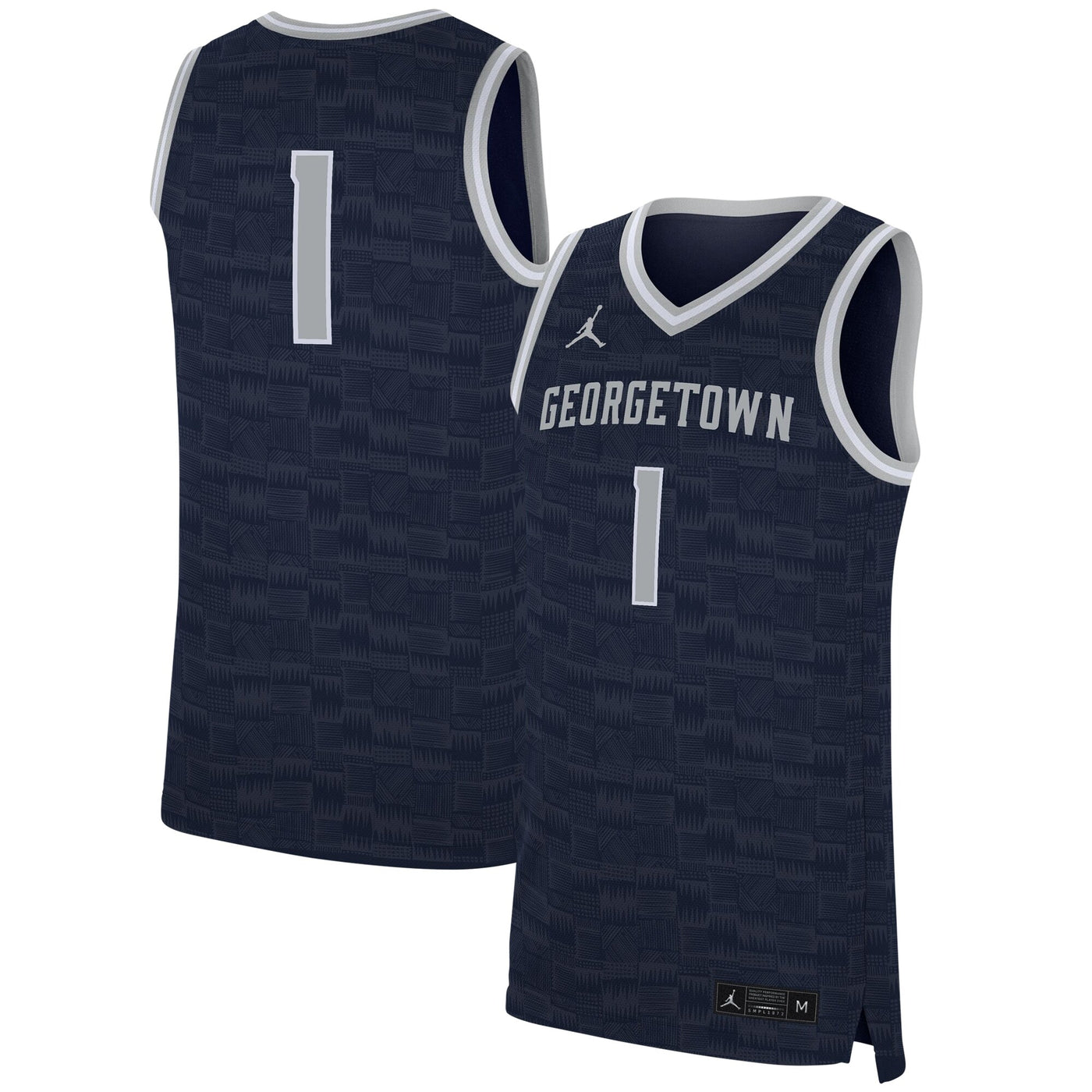 Nike #1 Navy Georgetown Hoyas Replica Jersey