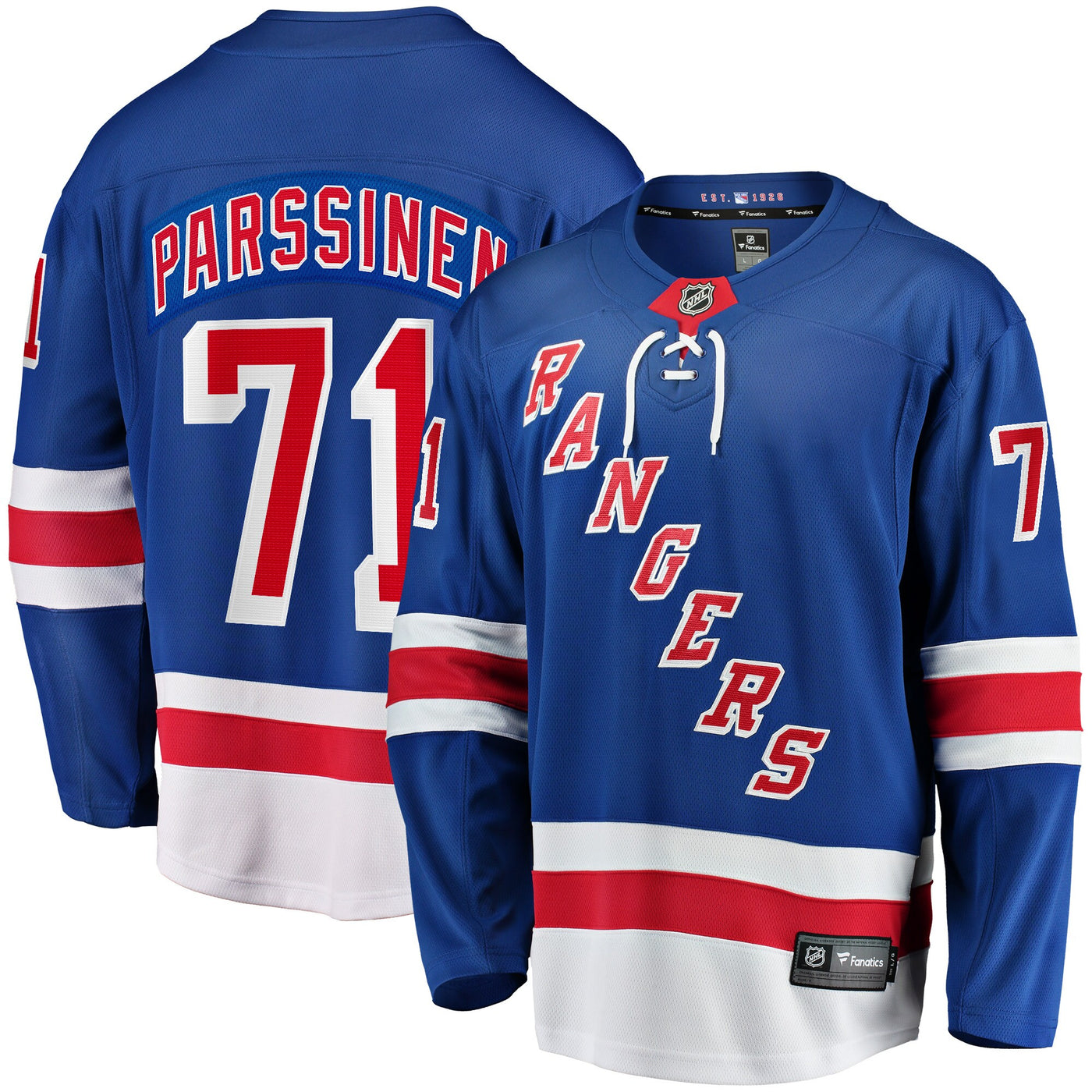 New York Rangers Juuso Parssinen Fanatics Blue Home Breakaway Jersey
