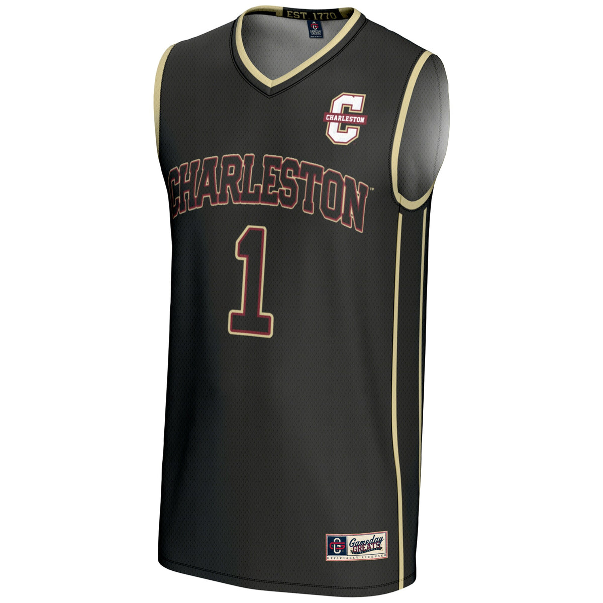 Charleston Cougars GameDay Greats #1 Basketball Jersey - Black