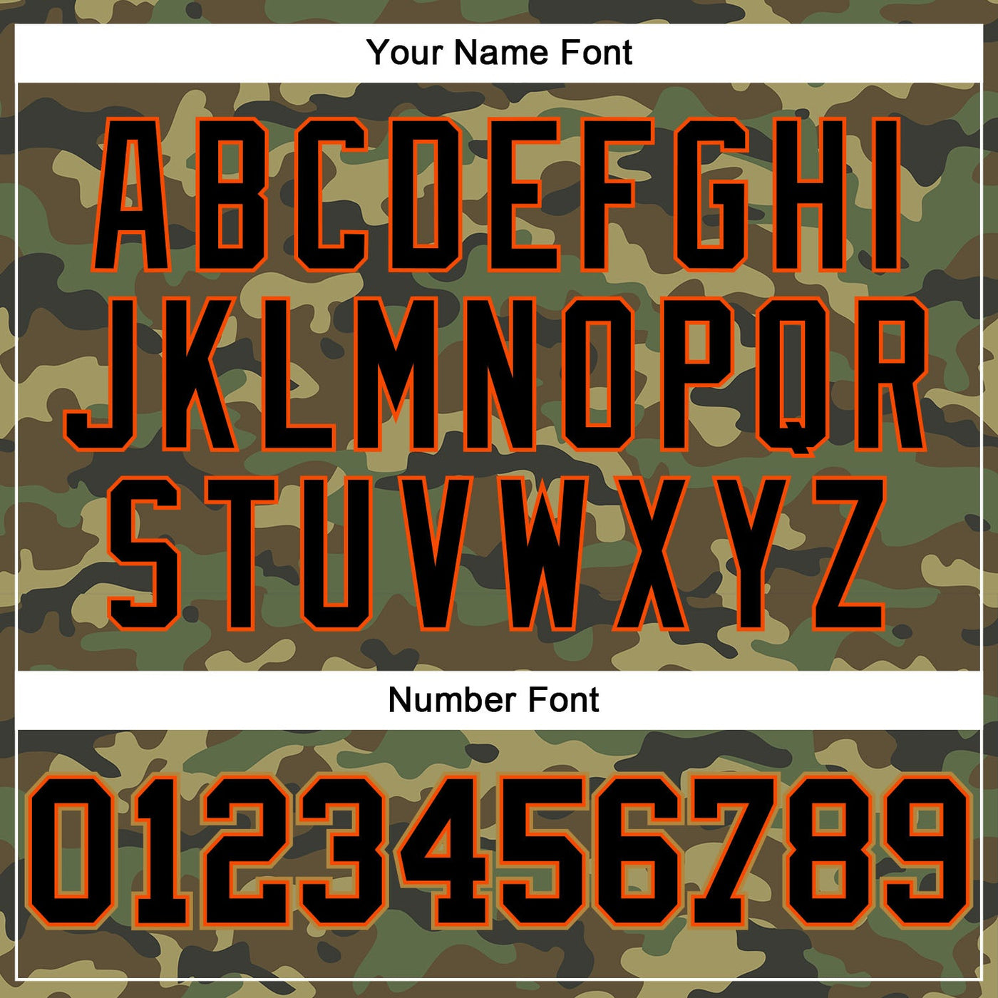 Custom Camo Black-Orange Authentic Salute To Service Baseball Jersey