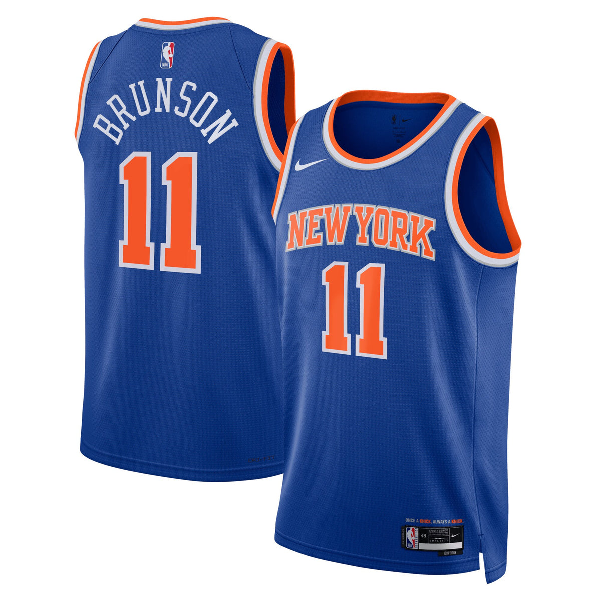 New York Knicks Icon Edition Swingman Jersey - Blue - Jalen Brunson -