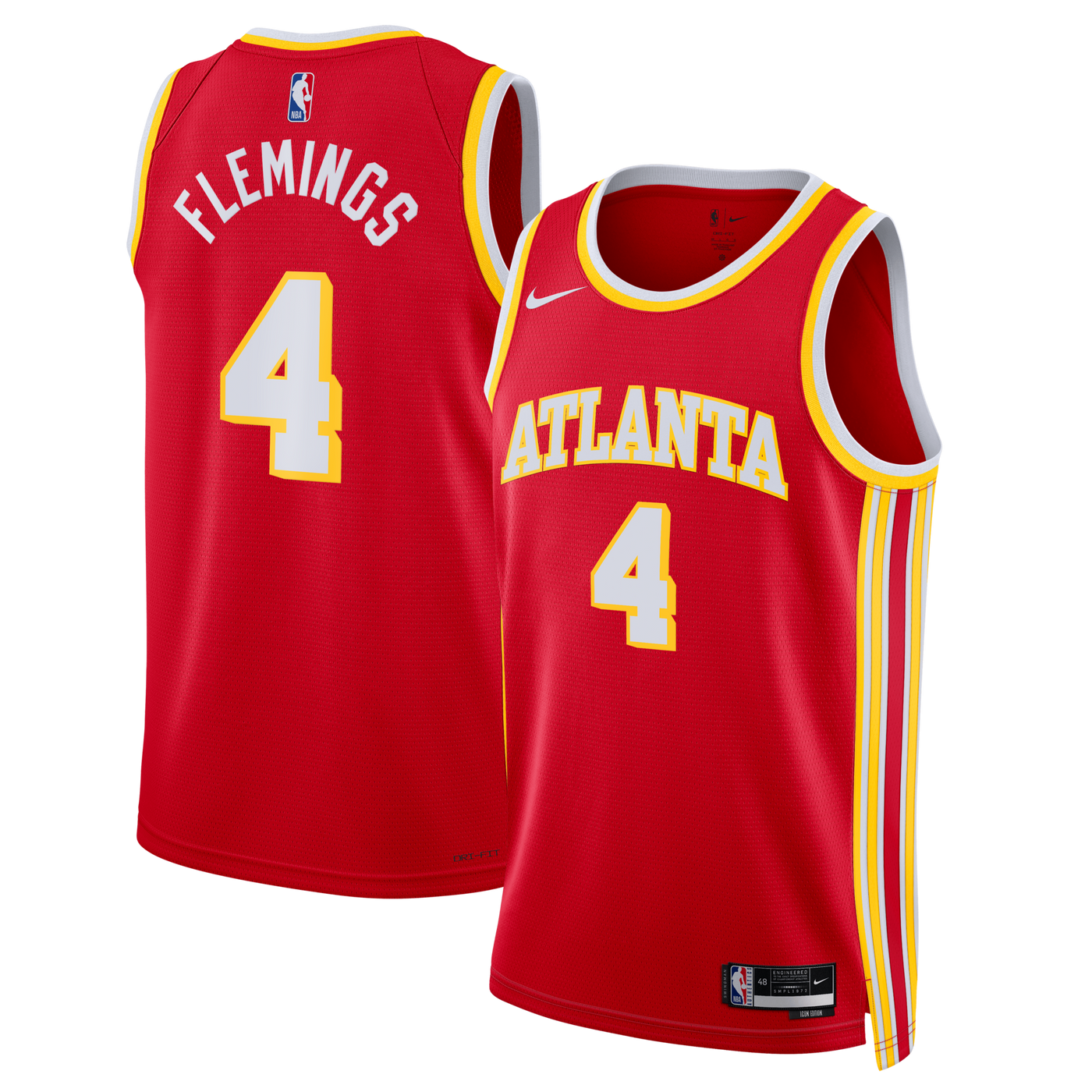 Atlanta Hawks Nike Icon Swingman Jersey - Red - Kingston Flemings