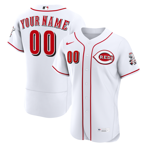 Cincinnati Reds White Home Authentic Custom Jersey