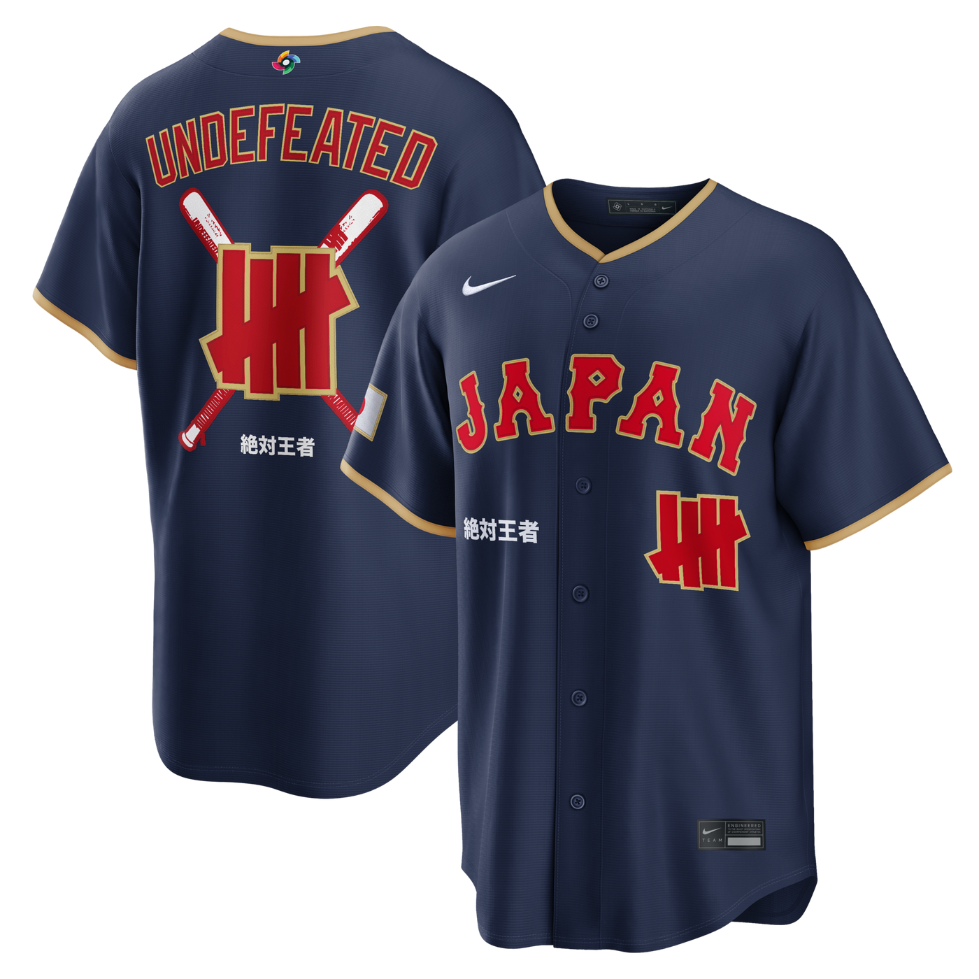 Japan Baseball Nike x Undefeated Navy 2026 World Baseball Classic Stadium Jersey