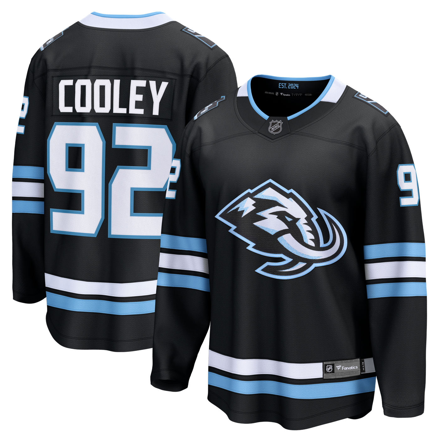 Utah Mammoth Logan Cooley Fanatics Black Home Breakaway Jersey