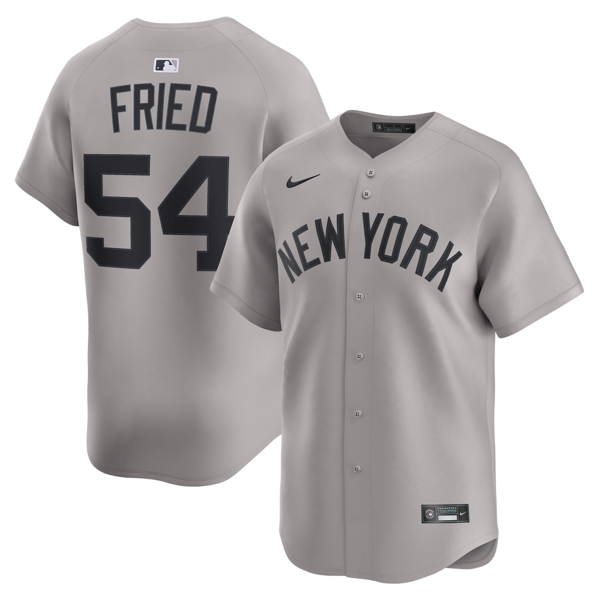 New York Yankees Max Fried Gray Road Limited Player Jersey