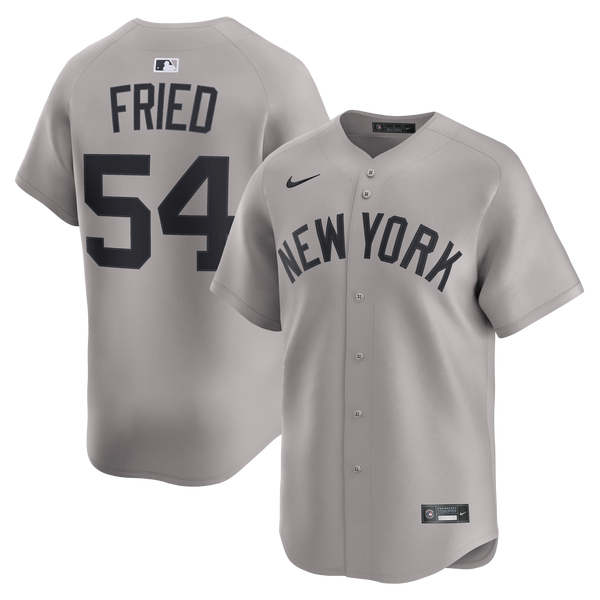 New York Yankees Max Fried Gray Road Limited Player Jersey