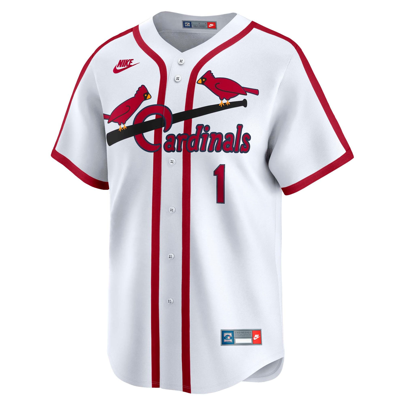 St. Louis Cardinals Ozzie Smith Nike White Throwback Cooperstown Collection Limited Jersey