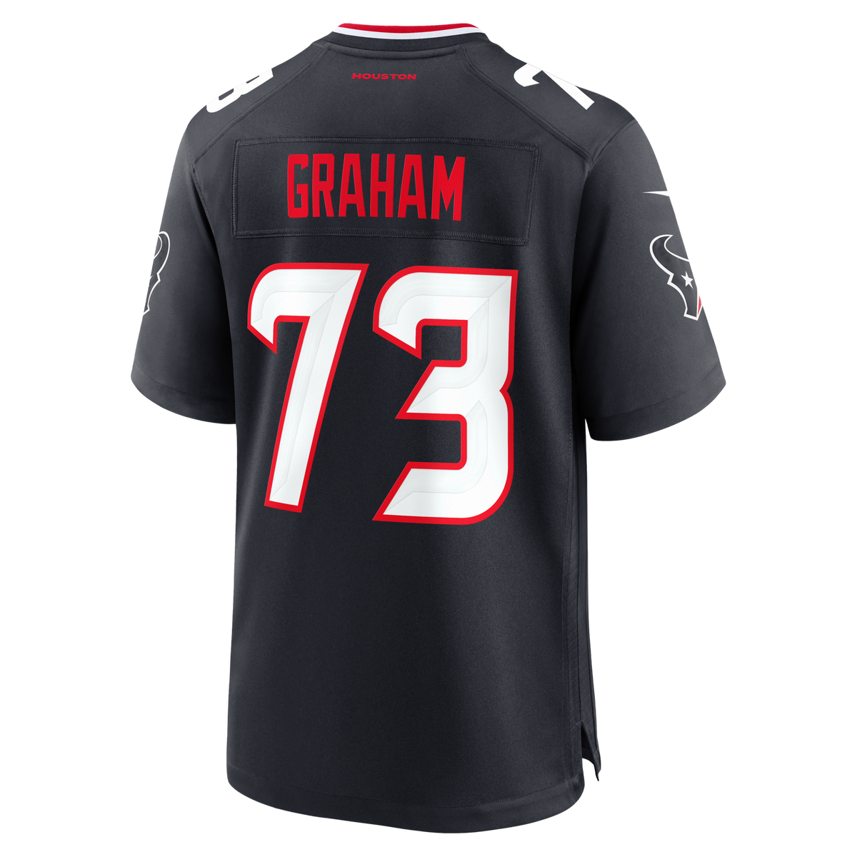Houston Texans Derrick Graham Navy Team Game Jersey