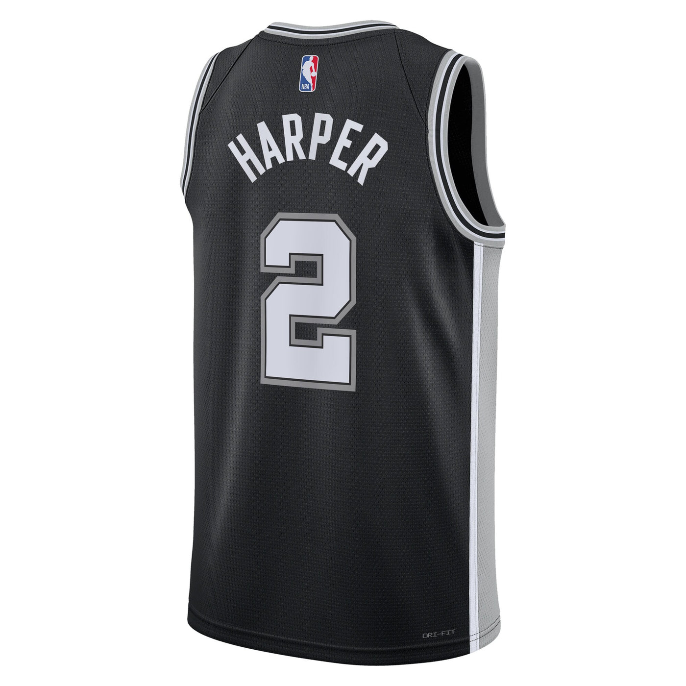 San Antonio Spurs Nike Icon Edition Swingman Jersey NBA 2025 First Round Draft Pick - Black - Dylan Harper
