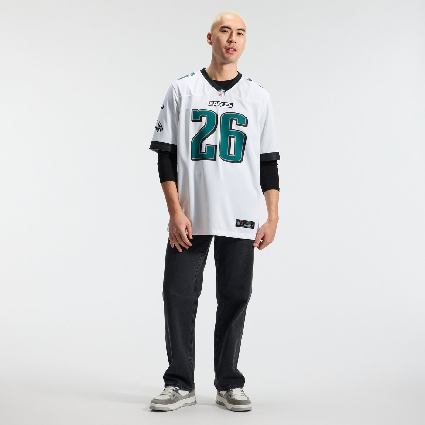 Philadelphia Eagles Saquon Barkley Nike White Game Jersey