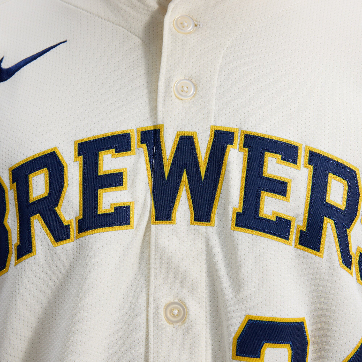 Milwaukee Brewers William Contreras Nike Cream Home Limited Player Jersey