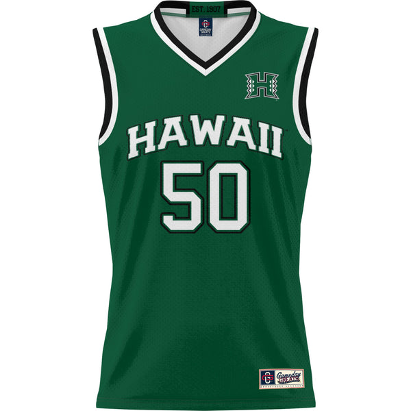 GameDay Greats #50 Green Hawaii Rainbow Warriors Lightweight Basketball Jersey