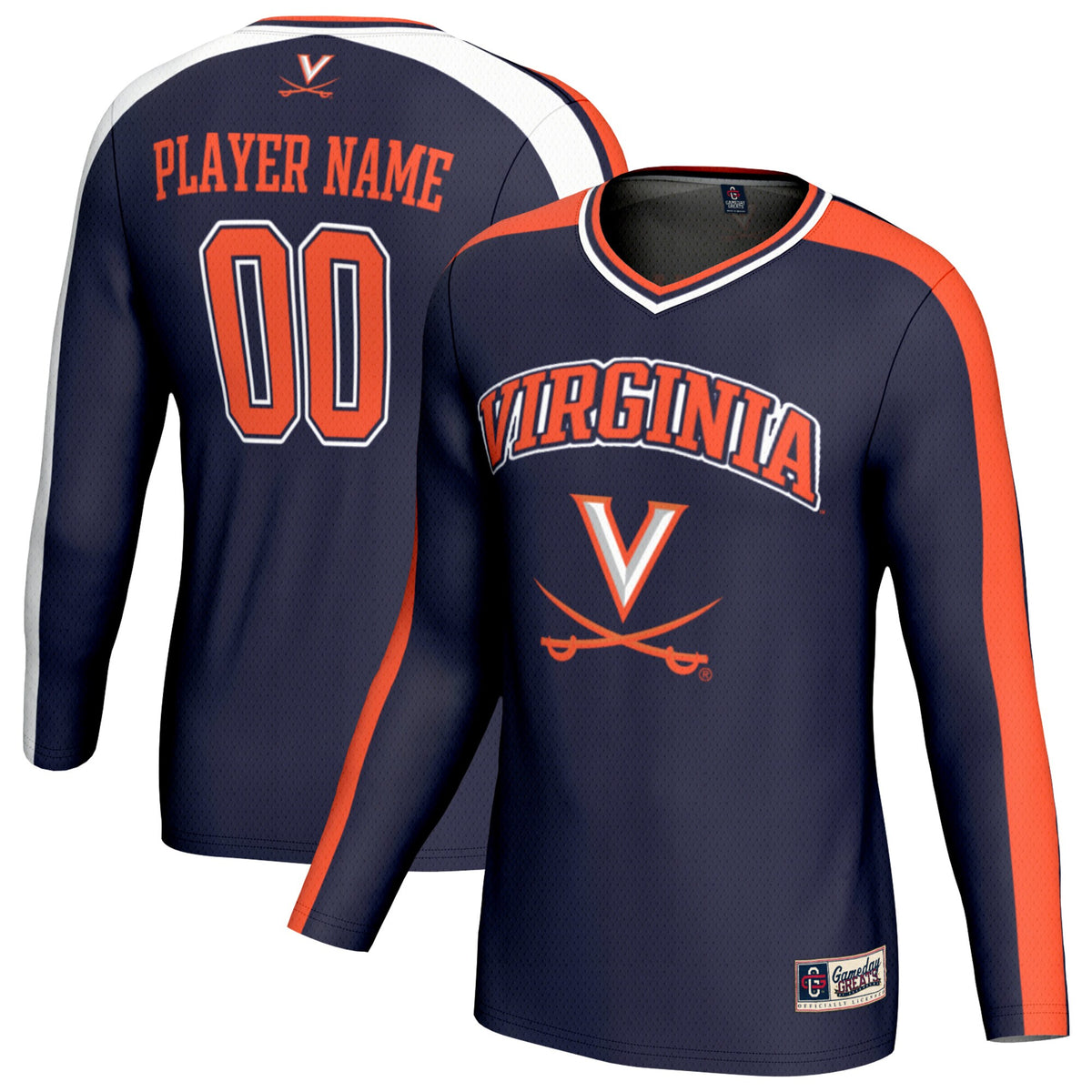 Virginia Cavaliers GameDay Greats NIL Pick-A-Player Lightweight Collegiate Volleyball Fashion Jersey - Navy