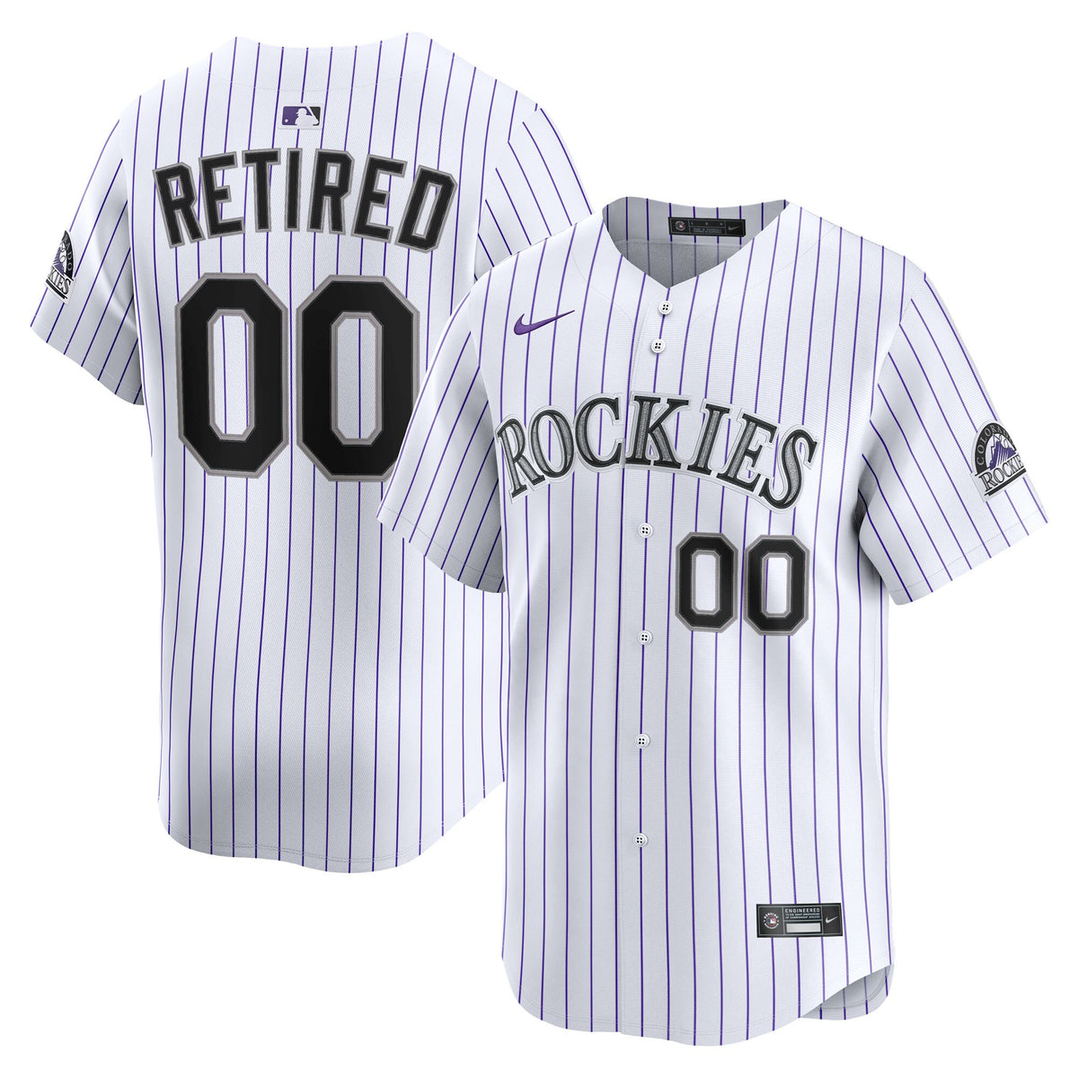 Colorado Rockies White Home Limited Pick-A-Player Retired Roster Jersey
