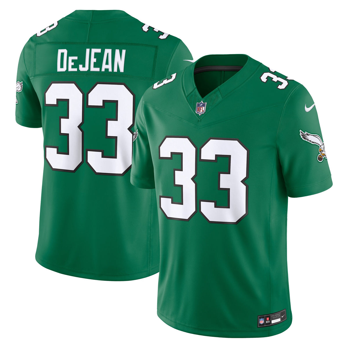 Philadelphia Eagles Cooper DeJean Kelly Green Alternate Vapor F.U.S.E. Stitched Limited Jersey