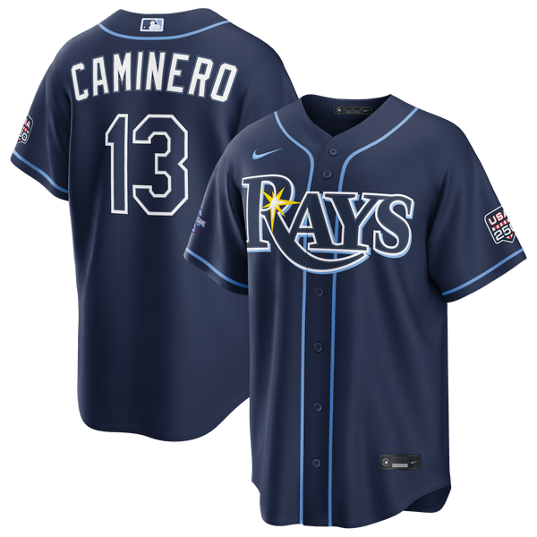 2026 All-Star Game Tampa Bay Rays Junior Caminero Nike Navy Replica Jersey