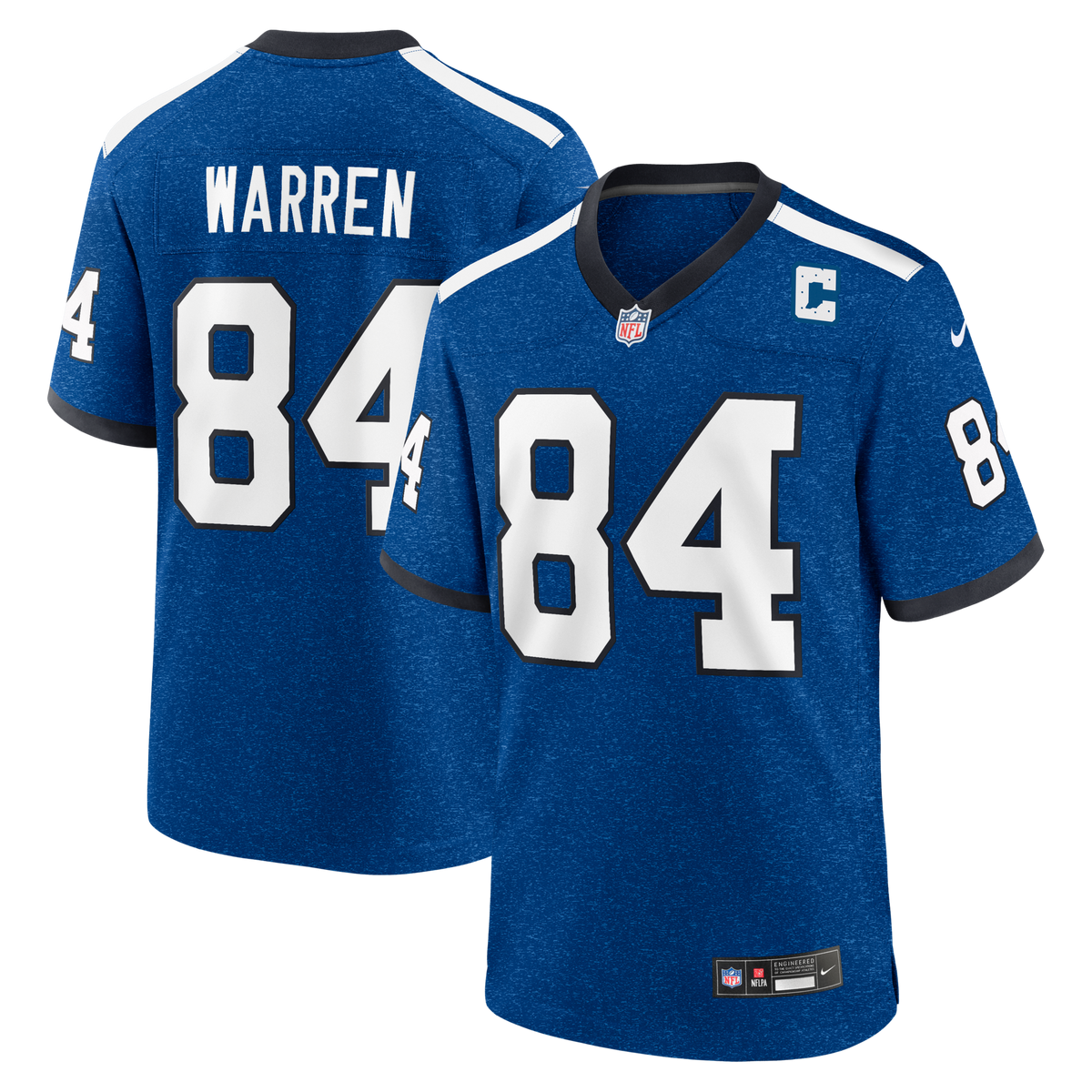 Indianapolis Colts Tyler Warren Heather Royal Alternate 2 Indiana Nights Game Jersey