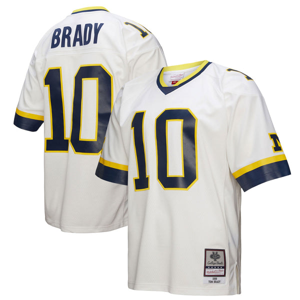 Mitchell & Ness Tom Brady White Michigan Wolverines 1999 Legacy Jersey