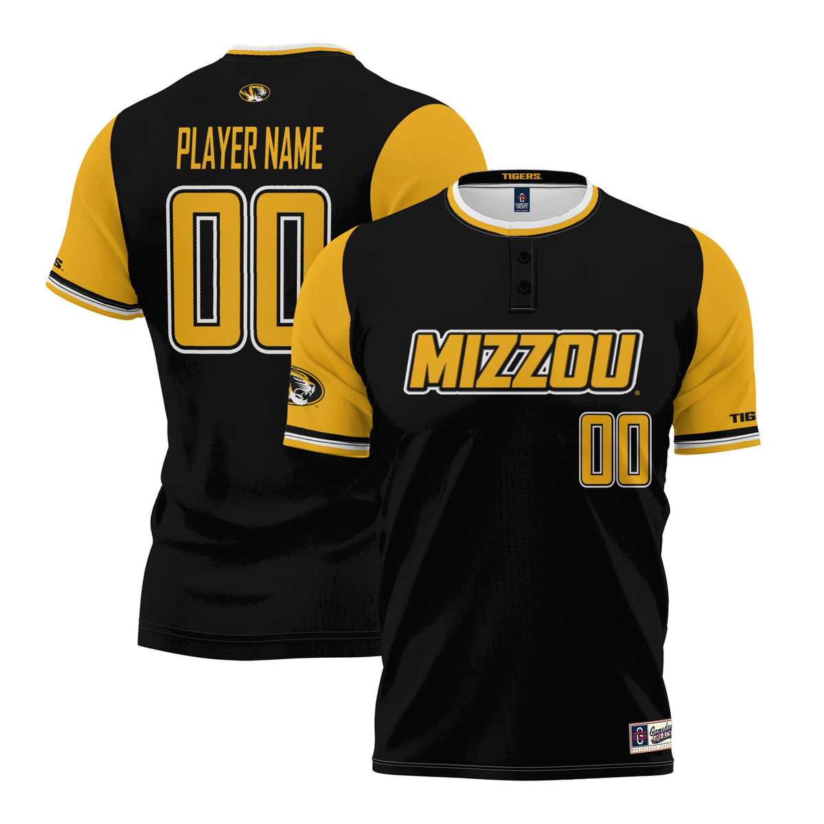 Missouri Tigers GameDay Greats NIL Pick-A-Player Lightweight Softball Jersey - Black
