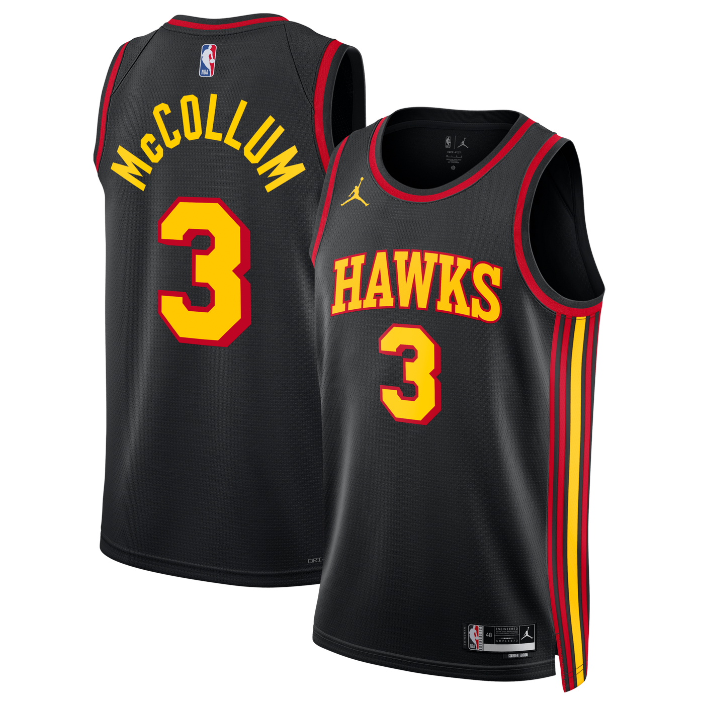 Atlanta Hawks Jordan Brand Statement Edition Swingman Jersey - Black - CJ McCollum