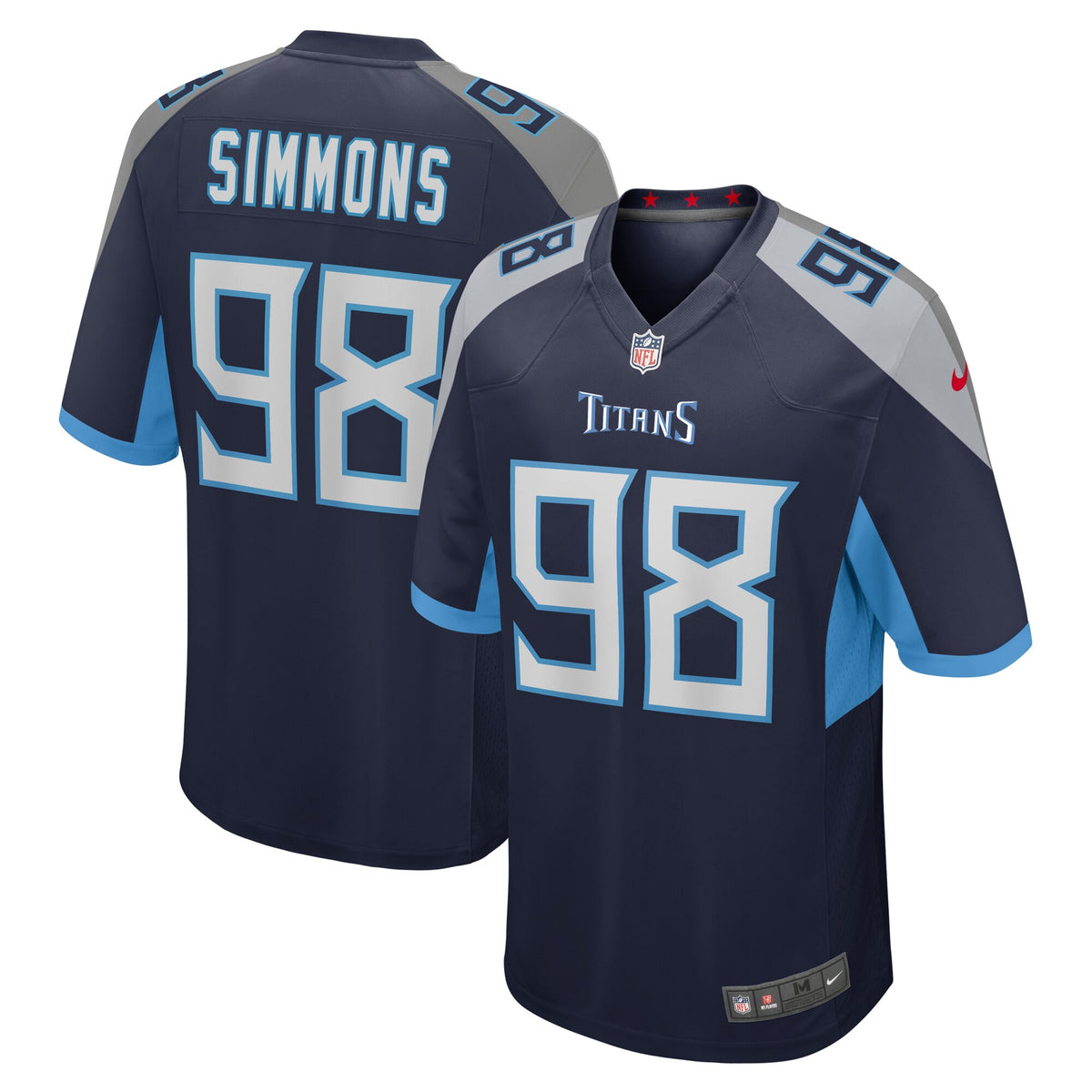 Tennessee Titans Jeffery Simmons Navy Game Jersey