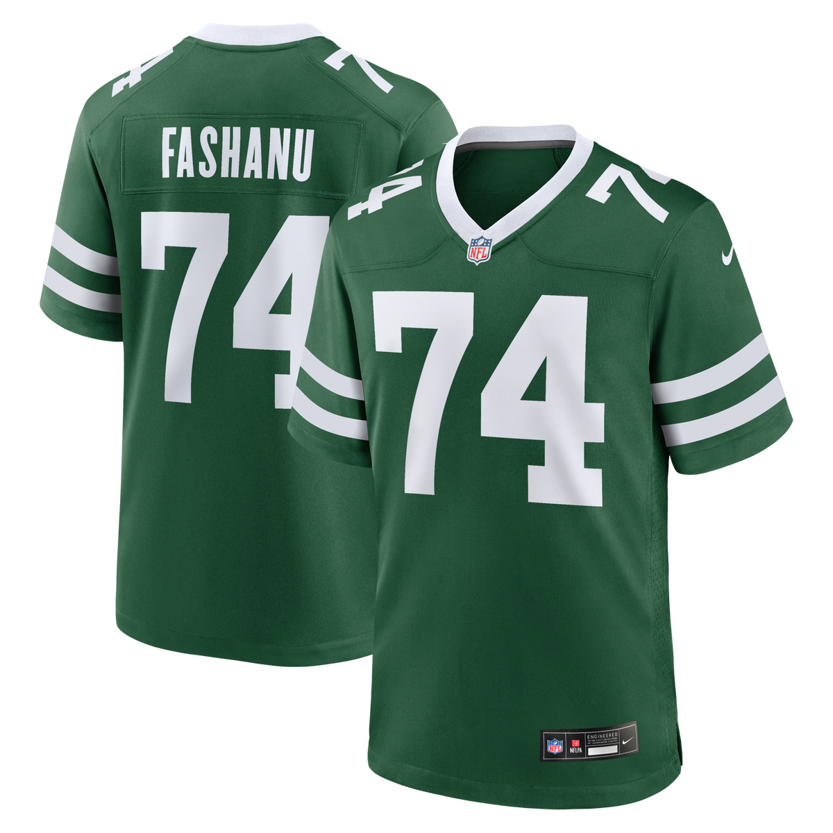 New York Jets Olu Fashanu Gotham Green Player Game Jersey