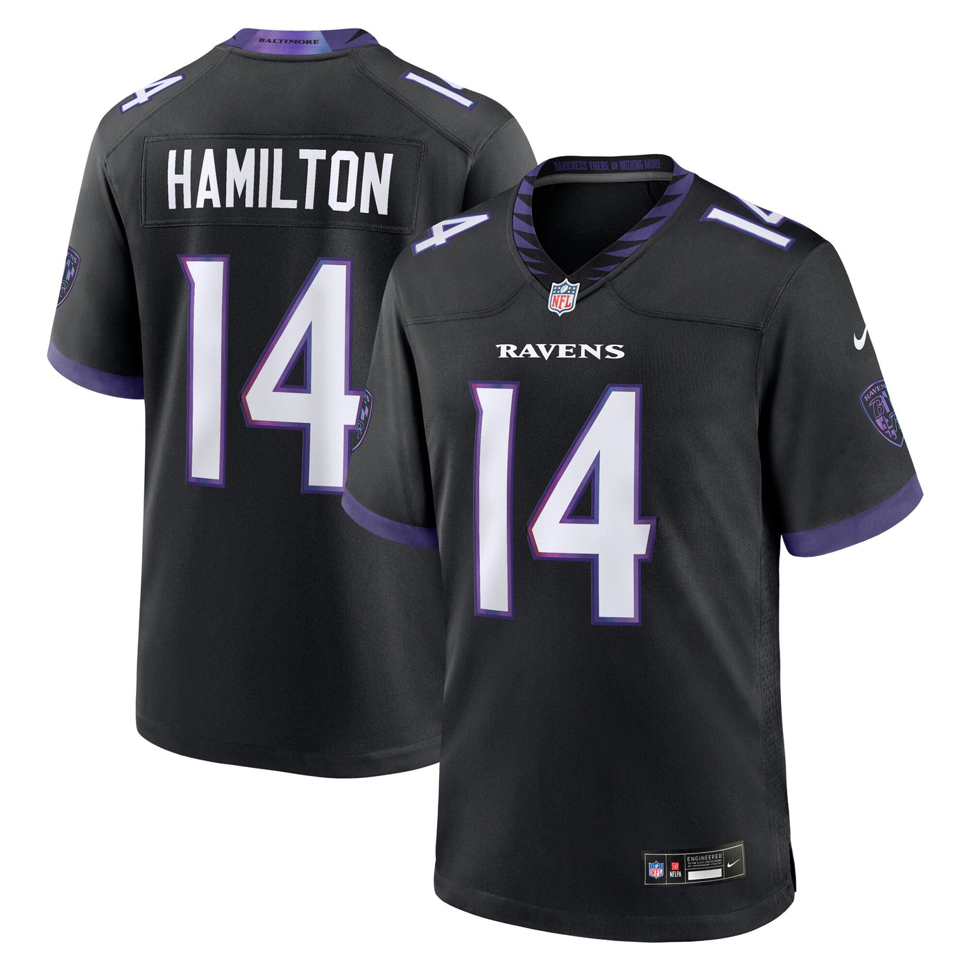 Baltimore Ravens Kyle Hamilton Nike Black Alternate Game Jersey