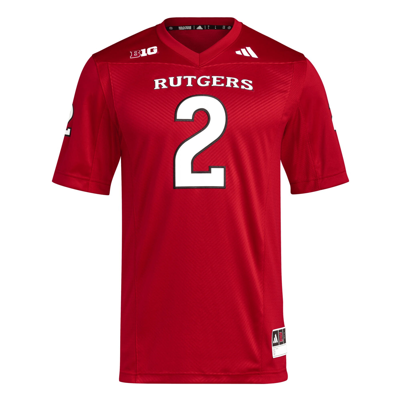 adidas #2 Scarlet Rutgers Scarlet Knights Premier Football Jersey