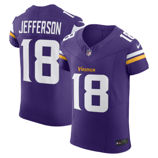 Minnesota Vikings Justin Jefferson Nike Purple Team Vapor F.U.S.E. Elite Jersey