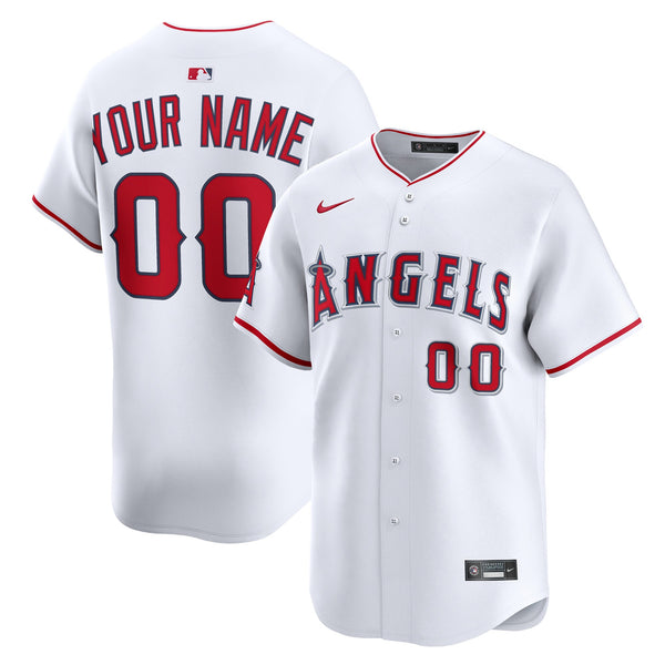 Los Angeles Angels White Home Limited Custom Jersey