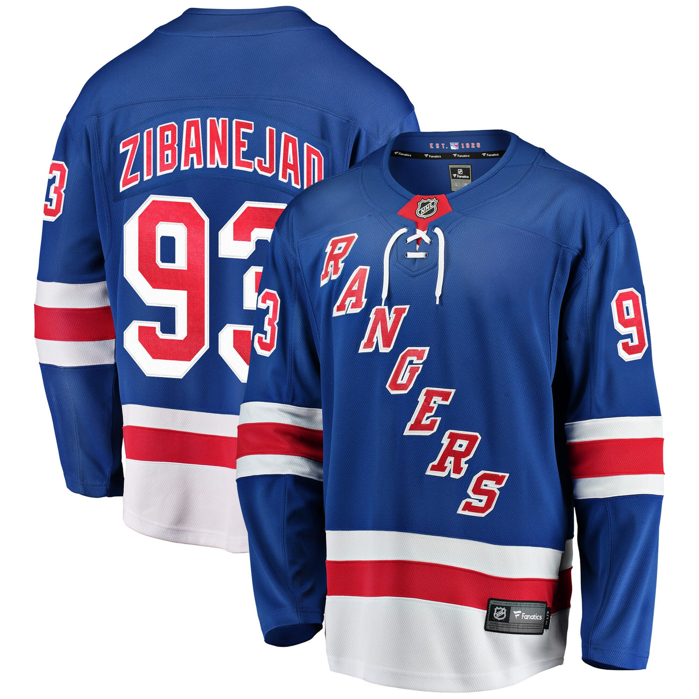 New York Rangers Mika Zibanejad Fanatics Blue Home Breakaway Player Jersey