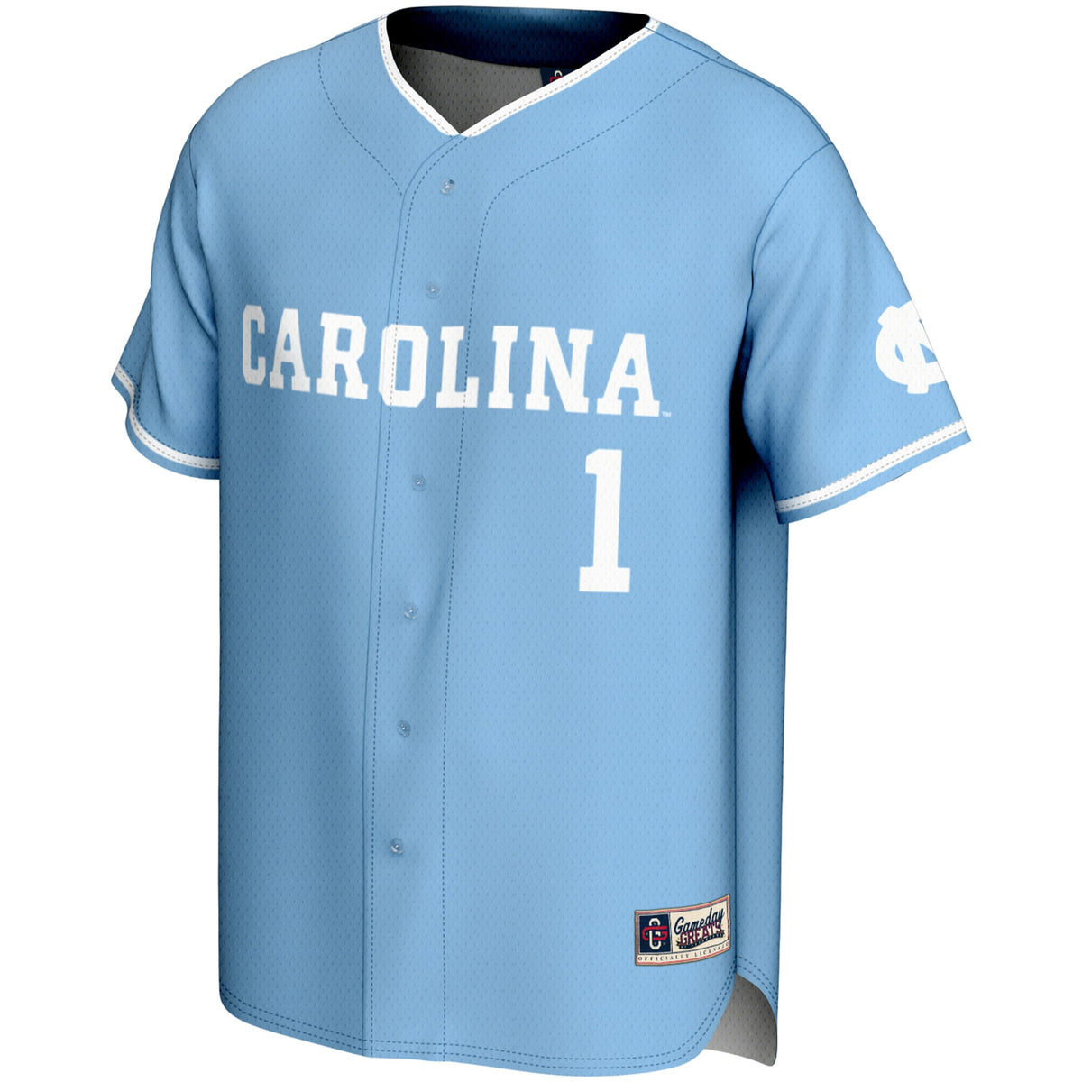 #1 North Carolina Tar Heels GameDay Greats Lightweight Baseball Jersey - Carolina Blue