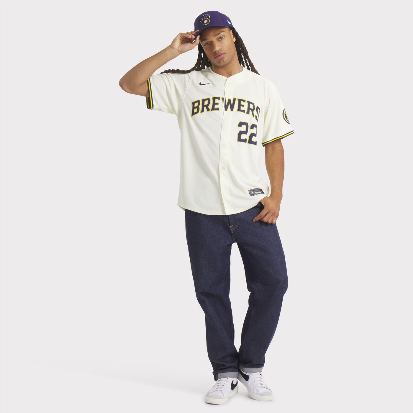 Milwaukee Brewers Christian Yelich Nike Cream Home Limited Player Jersey