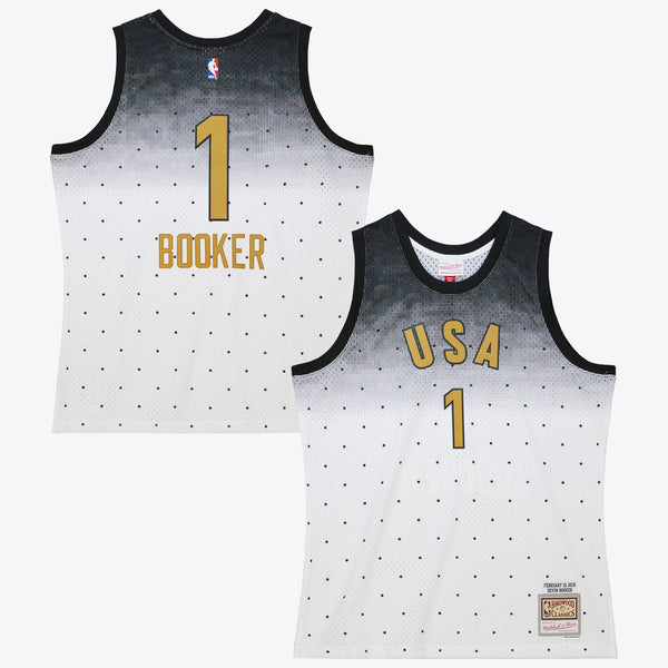 NBA Mitchell & Ness Devin Booker 2016 USA Authentic Jersey All-Star - White/Black
