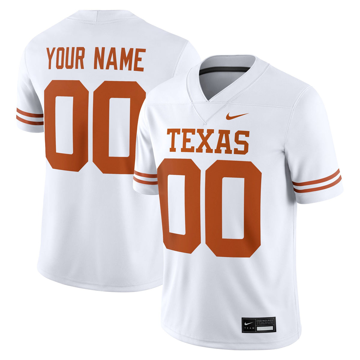 Texas Longhorns White Custom Game Jersey - White