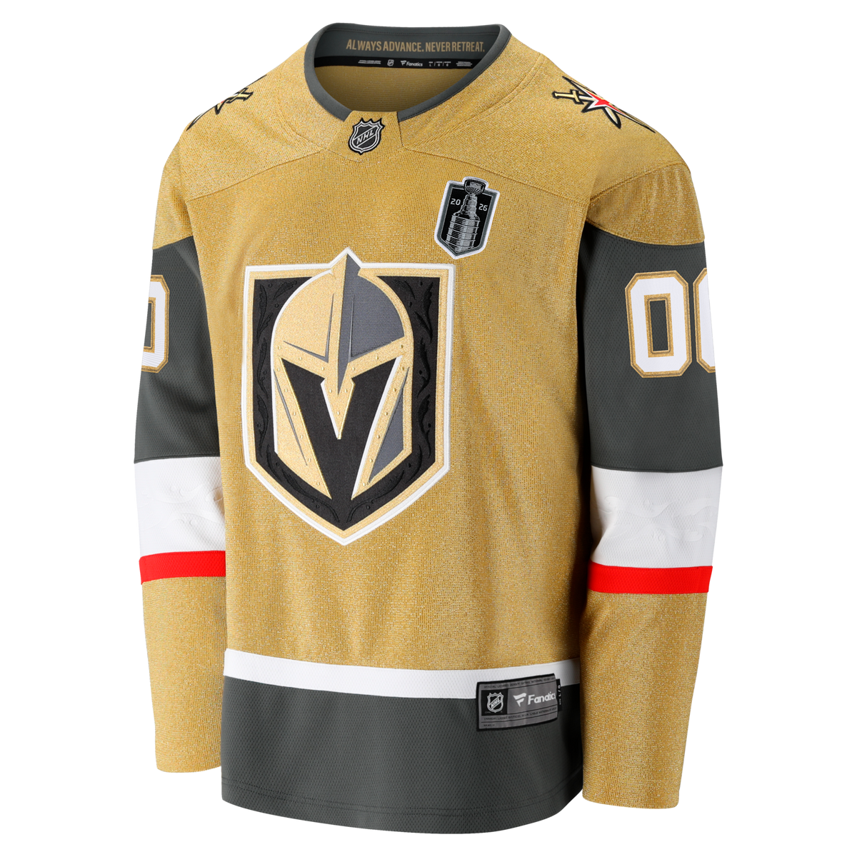 Vegas Golden Knights Fanatics Gold 2026 Stanley Cup Final Breakaway Custom Jersey