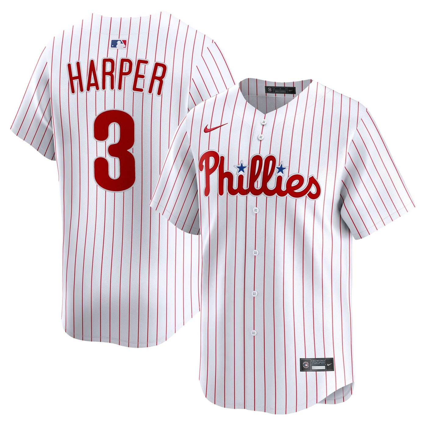 Philadelphia Phillies Bryce Harper Nike White Home Limited Player Jersey