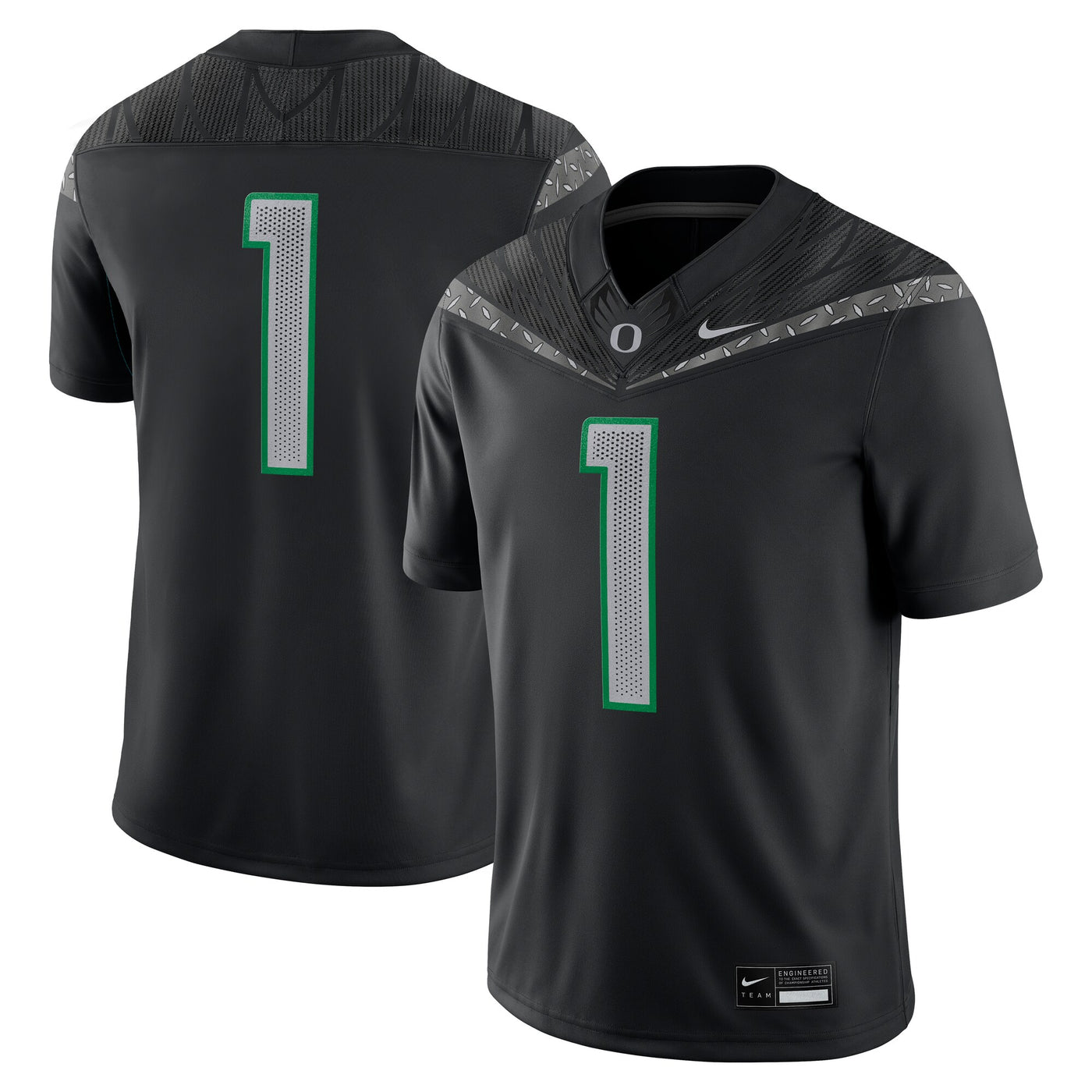 Nike #1 Black Oregon Ducks Game Jersey