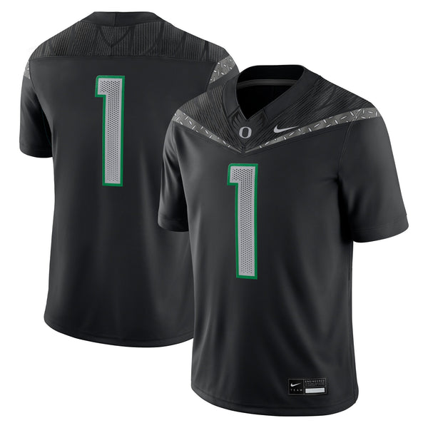 Nike #1 Black Oregon Ducks Game Jersey