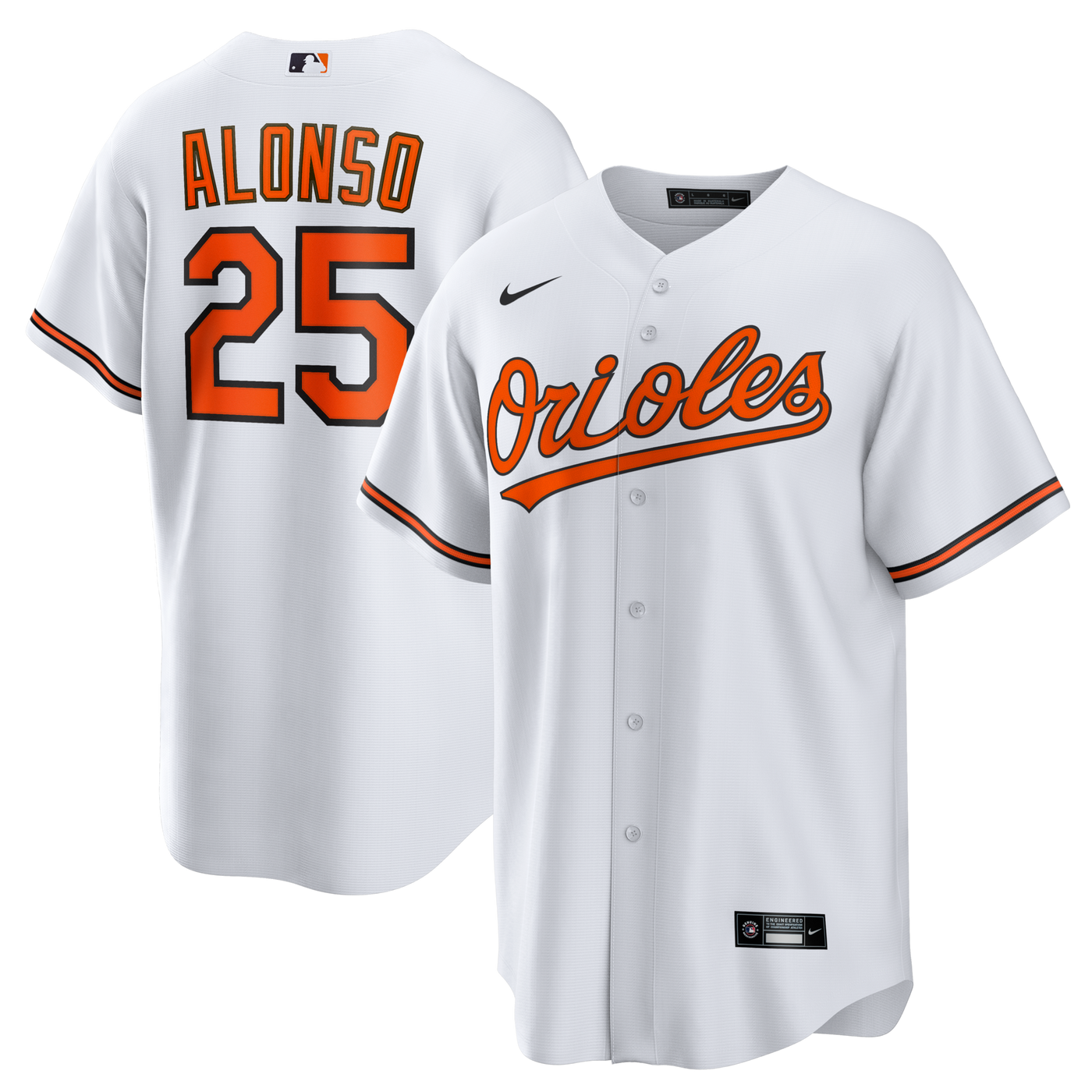 Baltimore Orioles Pete Alonso Nike White Home Replica Jersey