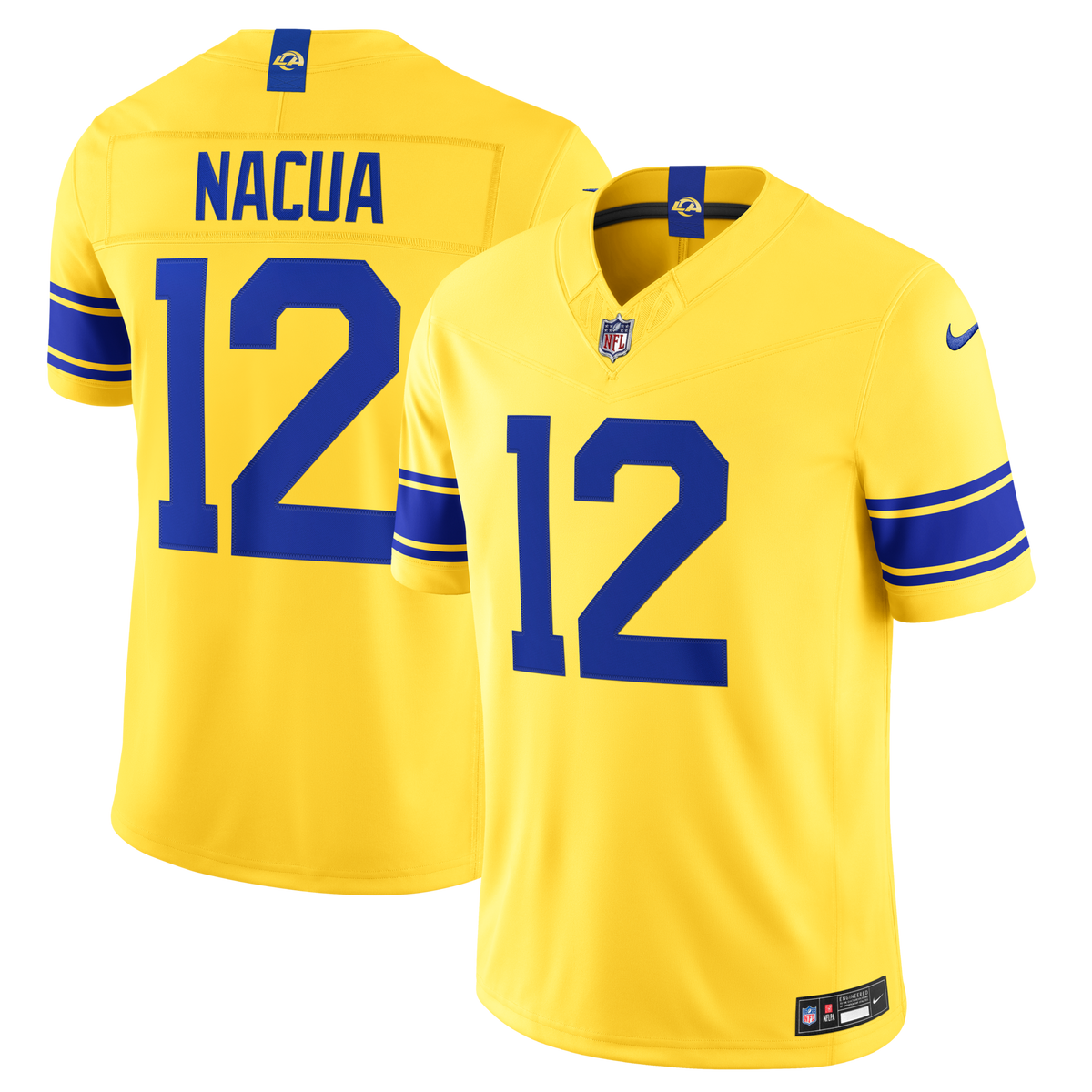 Los Angeles Rams Puka Nacua Classic Sol Vapor F.U.S.E. Stitched Limited Jersey